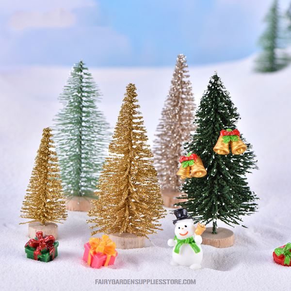 Fairy Garden Plants Artificial Christmas Tree Terrariums Fairy Garden Pine Tree Crafts Building Landscaping Fairy Garden Accessories Supplies